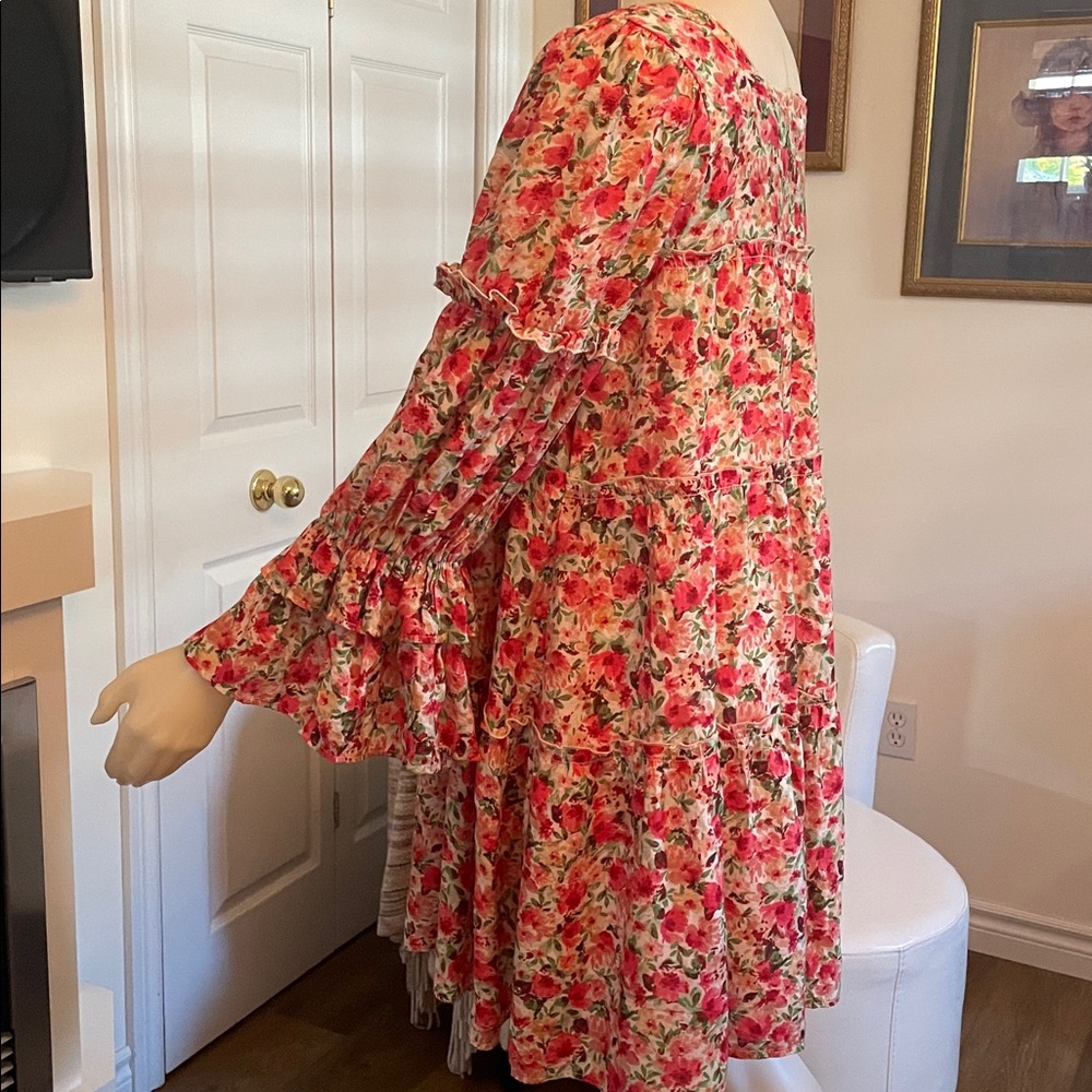 Moon River Baby Doll tiered mini dress - Picture 5 of 7